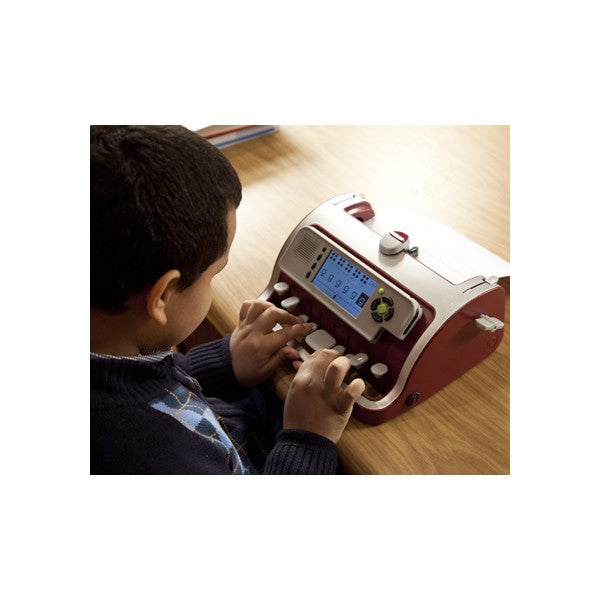 Child using Smart Brailler