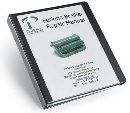 Repair Manual, Perkins Brailler, English – Perkins Brailler Store